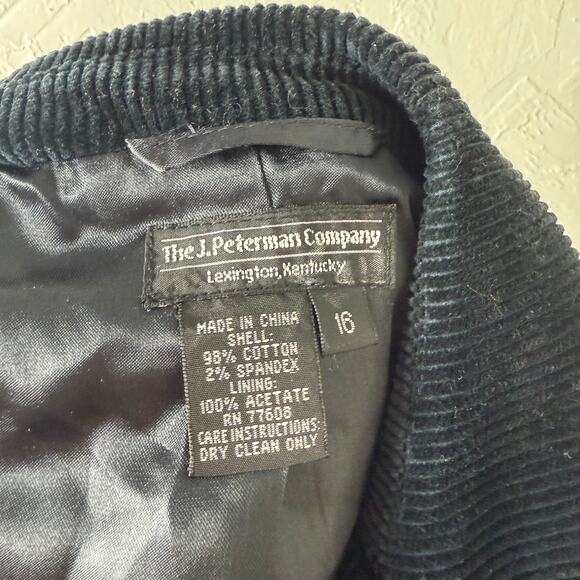 J. Peterman Women's Jacket 16 Corduroy Blazer Career Designer Cotton Button GG11 - Picture 5 of 5